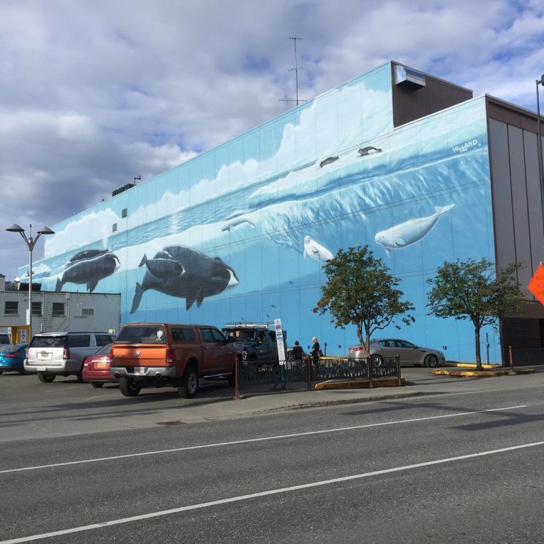 @iloveanchorage Can't go downtown without stopping to admire one of my favorite pieces of #publicart. All of our art pieces complement our natural scenery to make #anchorage beautiful- @lizinthelibrary