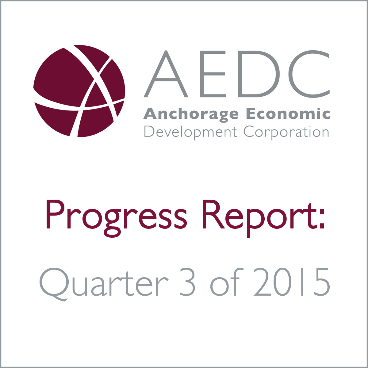 AEDC Progress Report: 2015 Q3