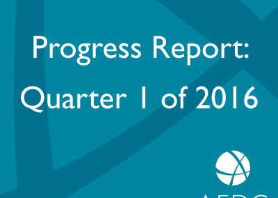 AEDC Progress Report: 2016 Q1