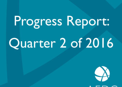AEDC Progress Report: 2016 Q2