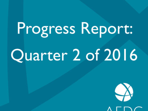 AEDC Progress Report: 2016 Q2