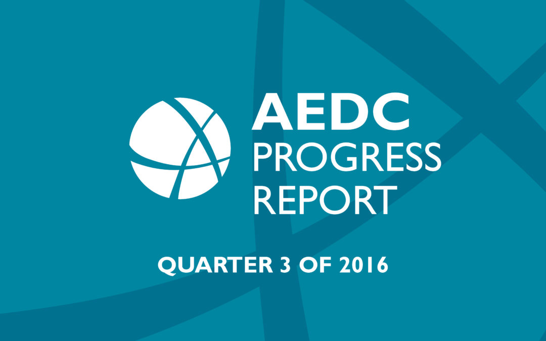 AEDC Progress Report: 2016 Q3