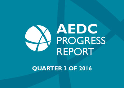 AEDC Progress Report: 2016 Q3