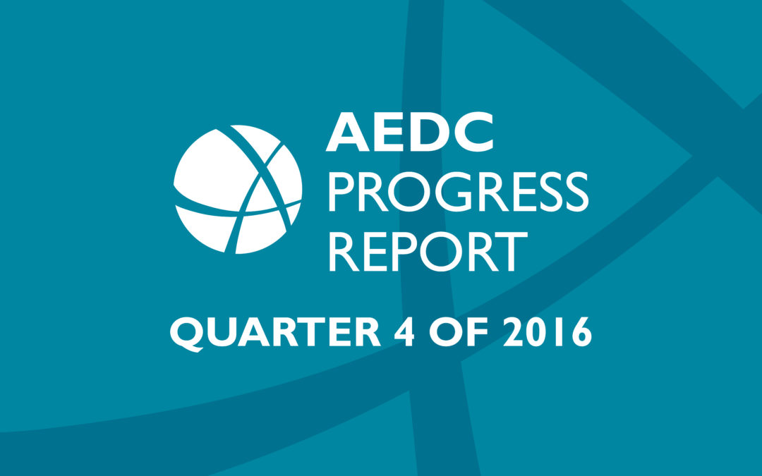 AEDC Progress Report: 2016 Q4