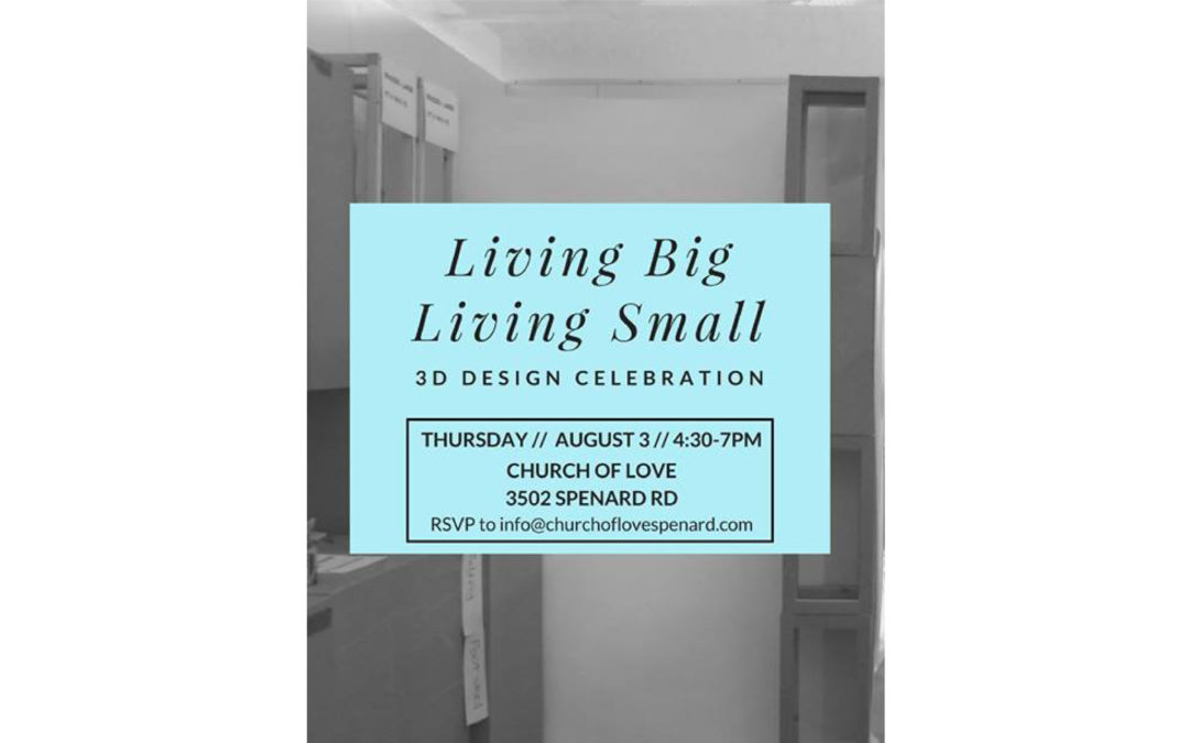Living Big Living Small 3D design celebration